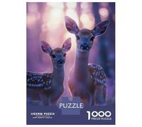 Rompecabezas para Adolescentes De 1000 Piezas Fawn and Doe in Forest Rompecabezas para Adultos Juego Práctico Una Obra De Arte Cumpleaños 70x50cm/1000pcs