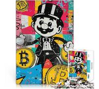 Rompecabezas para Adolescentes de 1000 Piezas Feliz Bitcoin Reducción del estrés Interesante Regalos para Amigos y Familiares 52x38cm