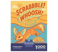 Rompecabezas para Adolescentes De 1000 Piezas Fennec Fox Sand-Surf Rompecabezas para Adultos Juguetes Antiestrés Decoración De Pared Interacción Entre Padres E Hijos 52x38cm/1000pcs