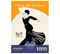 Rompecabezas para Adolescentes De 1000 Piezas Feria De Sevilla Dancer Rompecabezas para Adultos Juego De Ingenio Una Obra De Arte Actividades Divertidas En Casa 70x50cm/1000pcs