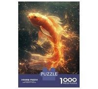 Rompecabezas para Adolescentes De 1000 Piezas Fiery Goldfish Rompecabezas para Adultos Juguete Decoración De Pared Carrera De Velocidad Manual Desafío Educativo 38x26cm/1000pcs