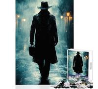 Rompecabezas para Adolescentes de 1000 Piezas Figura misteriosa bajo la Lluvia Juguetes de decoración del hogar Regalo de cumpleaños para Juegos educativos Actividades Divertidas en casa 38x52cm