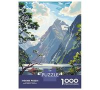 Rompecabezas para Adolescentes De 1000 Piezas Fiordland National Park New Zealand Rompecabezas para Adultos Juguetes De Bricolaje Análisis Y Lógica Diversión En Casa Actividades, 70x50cm/1000pcs