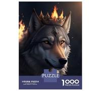 Rompecabezas para Adolescentes De 1000 Piezas Fire King Wolf Rompecabezas para Adolescentes Juego Práctico Desafío Difícil Desafiante De Completar 38x26cm/1000pcs