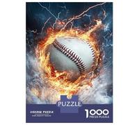 Rompecabezas para Adolescentes De 1000 Piezas Flames & Ice Baseball Clash Rompecabezas para Adultos Juegos Familiares Alivia El Estrés Regalos De Cumpleaños Y Únicos 38x26cm/1000pcs