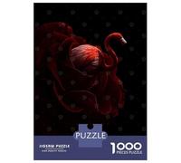 Rompecabezas para Adolescentes De 1000 Piezas Flamingo Red Rose Art Rompecabezas para Adultos Juego De Ingenio Decoración De Pared Difícil Y Desafiante 70x50cm/1000pcs