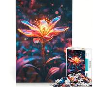Rompecabezas para Adolescentes de 1000 Piezas Flor Brillante en un Bosque Oscuro, Juguete antiestrés, desafío difícil, fortalece el Amor Entre Parejas 50x75cm