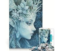 Rompecabezas para Adolescentes de 1000 Piezas Flora escarchada y misticismo etéreo Juego práctico para divertirse en Familia cumpleaños y Navidad 38x52cm