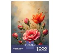 Rompecabezas Para Adolescentes De 1000 Piezas Floral Background with An Abstract Arrangement of Vivid, Impressionism Rompecabezas Para Adultos Juego De Ingenio Decoración De Pared Difícil Y Desafiante