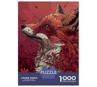 Rompecabezas para Adolescentes De 1000 Piezas Floral Fox Rompecabezas para Adultos Juguetes Antiestrés Regalo De Cumpleaños para Cumpleaños, Navidad 70x50cm/1000pcs