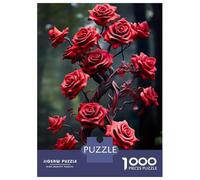 Rompecabezas para Adolescentes De 1000 Piezas Floral Roses Rompecabezas Juego De Ingenio Decoración Perfecta Regalos Y Cumpleaños Únicos 38x26cm/1000pcs