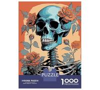 Rompecabezas para Adolescentes De 1000 Piezas Floral Skeleton Pop Art 7 Rompecabezas para Adultos Juego Familiar Alivia El Estrés Interacción Entre Padres E Hijos 52x38cm/1000pcs