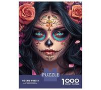 Rompecabezas para Adolescentes De 1000 Piezas Floral Sugar Skull Beauty -1 Rompecabezas para Adultos Juegos Familiares Alivia El Estrés Regalos De Cumpleaños Y Únicos 70x50cm/1000pcs
