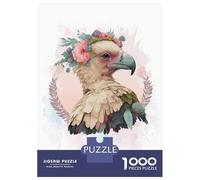Rompecabezas para Adolescentes De 1000 Piezas Floral Watercolor Vulture Rompecabezas para Adultos Juguetes Antiestrés Regalo De Cumpleaños para Cumpleaños, Navidad 52x38cm/1000pcs