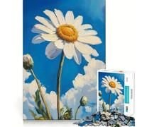 Rompecabezas para Adolescentes de 1000 Piezas Florecer en Margaritas con Bordes, Juego Divertido para concentrarse,Momento de diversión Tranquilo,Regalo navideño Relajante 38x26cm