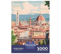 Rompecabezas para Adolescentes De 1000 Piezas Florence, Italy Cityscape Rompecabezas para Adultos Juego Familiar Pero Divertido Y Humorístico Actividades Divertidas En Casa 38x26cm/1000pcs