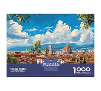 Rompecabezas para Adolescentes De 1000 Piezas Florence, Italy Cityscape Rompecabezas para Adultos Juegos Relajantes Regalos para Mujeres Ayuda A Ejercitar El Cerebro 52x38cm/1000pcs