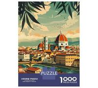Rompecabezas para Adolescentes De 1000 Piezas Florence Italy Scenery Rompecabezas para Adolescentes Juego Familiar Desafío Difícil Cumpleaños Y Navidad 52x38cm/1000pcs
