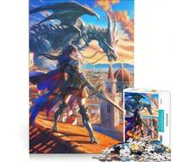 Rompecabezas para Adolescentes de 1000 Piezas Florence Winged Guardian, Juego práctico, Actividades Divertidas para Hacer en casa, con póster y Hoja de Preguntas a Juego 50x75cm