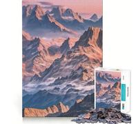 Rompecabezas para Adolescentes de 1000 Piezas Flores bajo majestuosos Picos Ensamblaje Juguete artístico y Creativo,Ideal para el Tiempo de Descanso 50x75cm