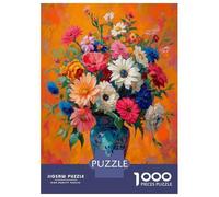 Rompecabezas para Adolescentes De 1000 Piezas Flower Bouquet in Blue Vase-1 Rompecabezas para Adultos Juegos De Relajación Decoración Juego Desafiante Regalos 70x50cm/1000pcs