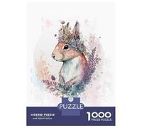 Rompecabezas para Adolescentes De 1000 Piezas Flower Squirrel Artwork Rompecabezas para Adultos Juguetes Antiestrés Regalo De Cumpleaños Cumpleaños 52x38cm/1000pcs