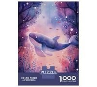 Rompecabezas para Adolescentes De 1000 Piezas Flying Whale in A Forest Rompecabezas para Adultos Juegos Familiares Pero Divertidos Y Humorísticos Desafío Educativo 38x26cm/1000pcs