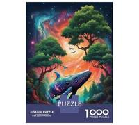 Rompecabezas para Adolescentes De 1000 Piezas Flying Whale Rompecabezas para Adolescentes Juegos Relajantes para La Diversión Familiar Juego Desafiante Regalos 52x38cm/1000pcs
