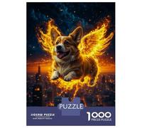 Rompecabezas para Adolescentes De 1000 Piezas Flying Yellow Dog Animal Rompecabezas Juegos Relajantes Pero Divertidos Y Humorísticos Cumpleaños 38x26cm/1000pcs