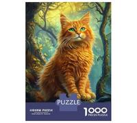Rompecabezas para Adolescentes De 1000 Piezas Forest Feline Guardian Rompecabezas para Adultos Juguetes De Bricolaje Una Obra De Arte Diversión En Casa Actividades, 70x50cm/1000pcs