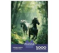 Rompecabezas para Adolescentes De 1000 Piezas Forest Galloping Duo Rompecabezas Juguete Decoración De Pared Vacaciones En Casa Matar El Tiempo Desafío Educativo 70x50cm/1000pcs