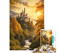 Rompecabezas para Adolescentes de 1000 Piezas Fortaleza de Cuento de Hadas Un Reto para completar Diversión Familiar Juegos educativos para Mayores de 14 años (38x52cm)