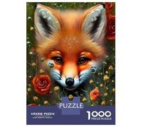Rompecabezas para Adolescentes De 1000 Piezas Fox Art Print - Fantasy Animal Rompecabezas para Adultos Juguete Decoración De Pared Mejora La Memoria Regalos De Cumpleaños Y Únicos 52x38cm/1000pcs