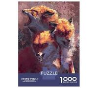 Rompecabezas para Adolescentes De 1000 Piezas Fox Cerberus Rompecabezas para Adultos Juego De Ingenio Decoración De Pared Regalos para Reducir El Estrés 52x38cm/1000pcs