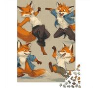 Rompecabezas para Adolescentes De 1000 Piezas Fox Character Design Poses Rompecabezas para Adultos Juegos Relajantes Desafío Difícil Cumpleaños Y Navidad 52x38cm/1000pcs