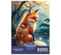 Rompecabezas para Adolescentes De 1000 Piezas Fox in A Mystical Forest Rompecabezas para Adultos Juego Práctico Una Obra De Arte Cumpleaños 38x26cm/1000pcs