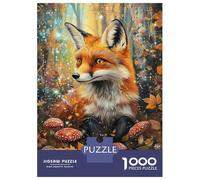 Rompecabezas para Adolescentes De 1000 Piezas Fox in Autumn Glow Rompecabezas para Adultos Juguetes Antiestrés Decoración De Pared Interacción Entre Padres E Hijos 52x38cm/1000pcs