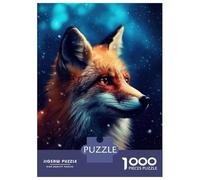 Rompecabezas para Adolescentes De 1000 Piezas Fox Night Galaxy Rompecabezas Juguete Decoración De Pared Vacaciones En Casa Matar El Tiempo Desafío Educativo 70x50cm/1000pcs