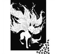 Rompecabezas para Adolescentes De 1000 Piezas Fox Spirit with Nine Tails Art Print Rompecabezas para Adultos Juegos Relajantes Desafío Difícil Cumpleaños 38x26cm/1000pcs