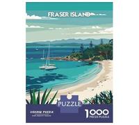 Rompecabezas para Adolescentes De 1000 Piezas Fraser Island Serenity Rompecabezas para Adultos Juego De Ingenio Decoración De Pared Regalos para Reducir El Estrés 70x50cm/1000pcs