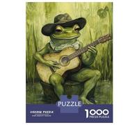 Rompecabezas para Adolescentes De 1000 Piezas Frog Musician in Hat-5 Rompecabezas para Adultos Juego De Ingenio para Mejorar La Memoria Actividades Divertidas En Casa 38x26cm/1000pcs