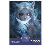 Rompecabezas para Adolescentes De 1000 Piezas Frost Wolf Guardian Rompecabezas Juguete Decoración De Pared Vacaciones En Casa Matar El Tiempo Desafío Educativo 70x50cm/1000pcs