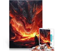 Rompecabezas para Adolescentes de 1000 Piezas Fuego de dragón Juguete de desafío de Juego Educativo Mejorar el Amor Entre Parejas 75x50cm