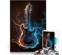Rompecabezas para Adolescentes de 1000 Piezas Fuego de Guitarra Competición de Velocidad de Manos Mejorar el Amor Entre Parejas 38x26cm