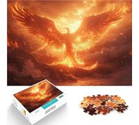 Rompecabezas para Adolescentes de 1000 Piezas Fuego Solar ardiente del Fénix Juego de Preguntas Interacción Entre Padres e Hijos 38x26cm