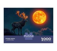 Rompecabezas para Adolescentes De 1000 Piezas Full Moon Deer Night Sky-2 Rompecabezas para Adolescentes Juegos Relajantes Carrera De Velocidad De Manos 70x50cm/1000pcs