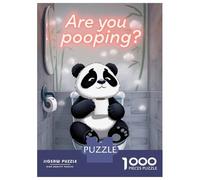 Rompecabezas para Adolescentes De 1000 Piezas Funny Panda Toilet Humor Rompecabezas para Adultos Juegos Relajantes Análisis Y Lógica Difícil Y Desafiante 70x50cm/1000pcs