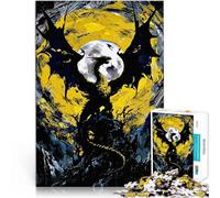 Rompecabezas para Adolescentes de 1000 Piezas Furia del dragón Iluminado por la Luna desafío Educativo Regalo de cumpleaños 52x38cm