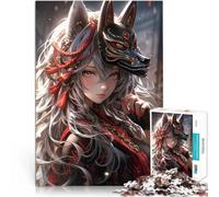 Rompecabezas para Adolescentes de 1000 Piezas Furia Kitsune Juguete Educativo de Aprendizaje Juego Educativo para cumpleaños y Navidad. 50x70cm