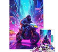 Rompecabezas para Adolescentes de 1000 Piezas Futuros Motociclistas Juegos Relajantes Juguete Juego Intelectual Regalo de Cumpleaños Una Obra de Arte (Tamaño 38x52cm)
